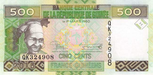 500 Francs Guinéens 2015